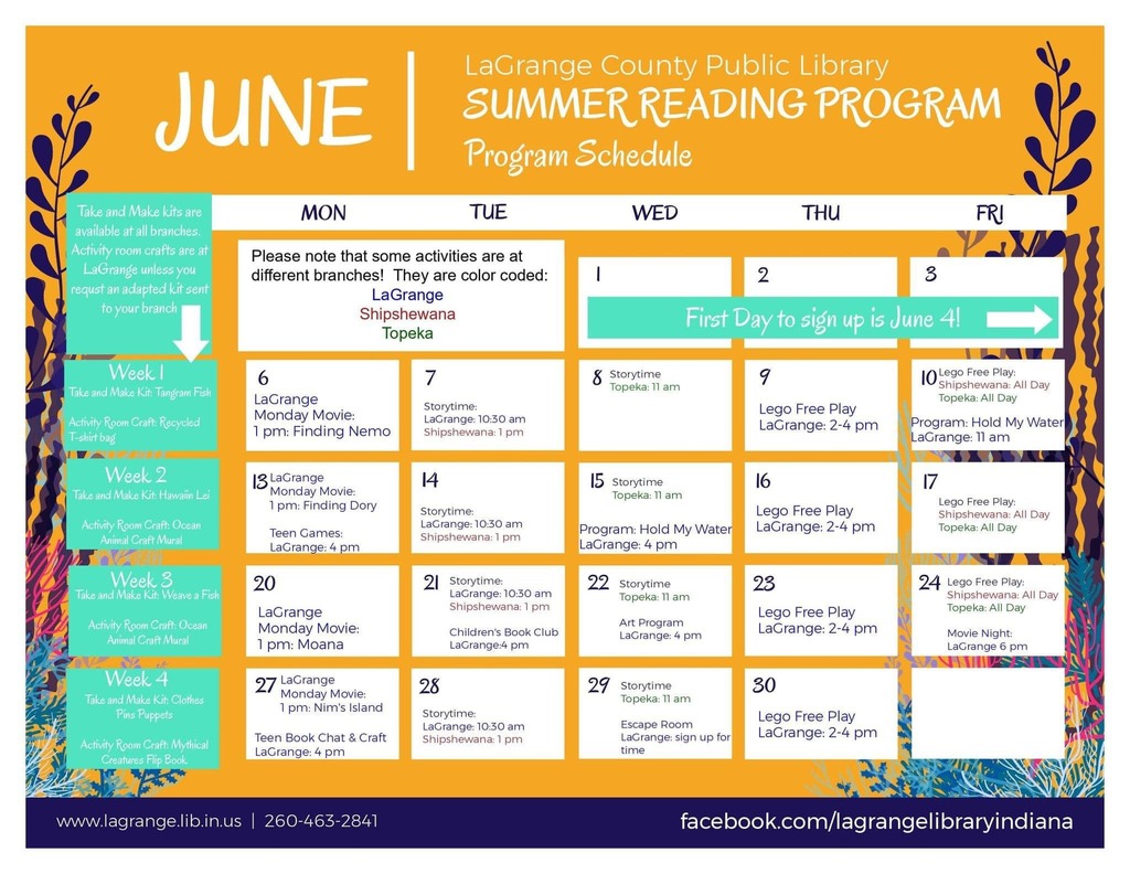 June Summer Reading Program
